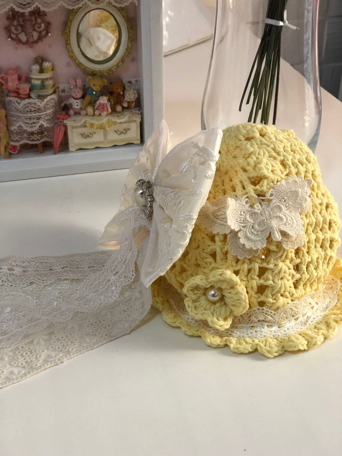 Yellow Knitwear bonnet
