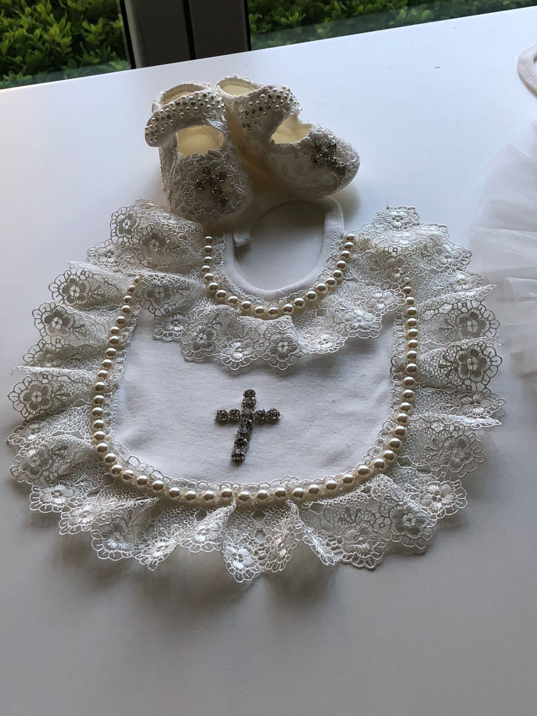 Baby apron and shoes