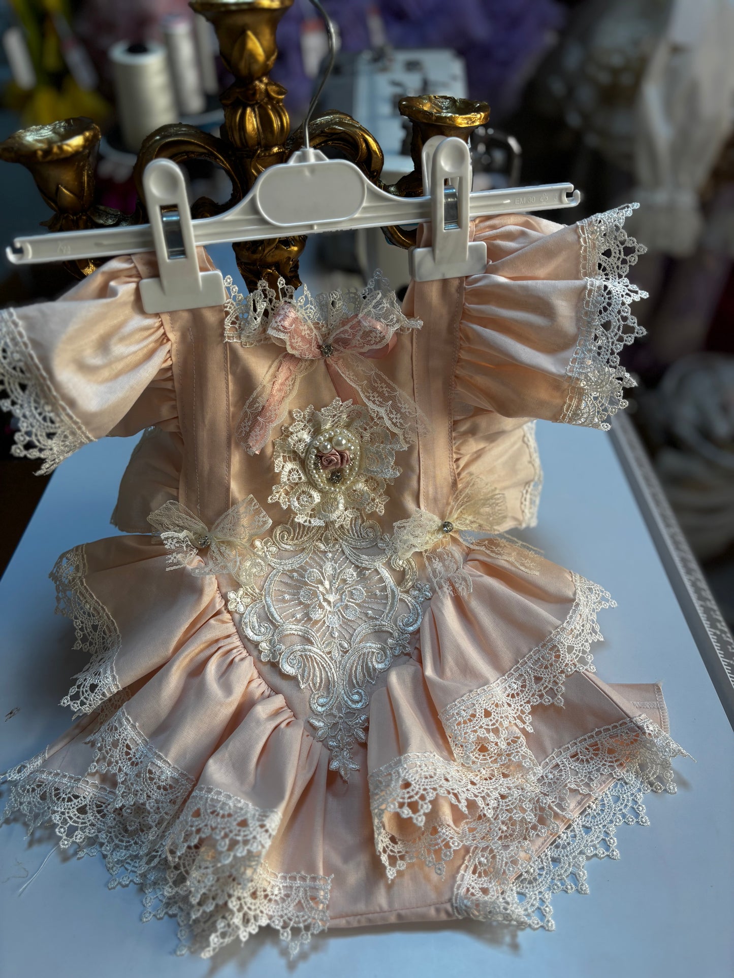Light pink vintage  romper wholesale 6 pcs
