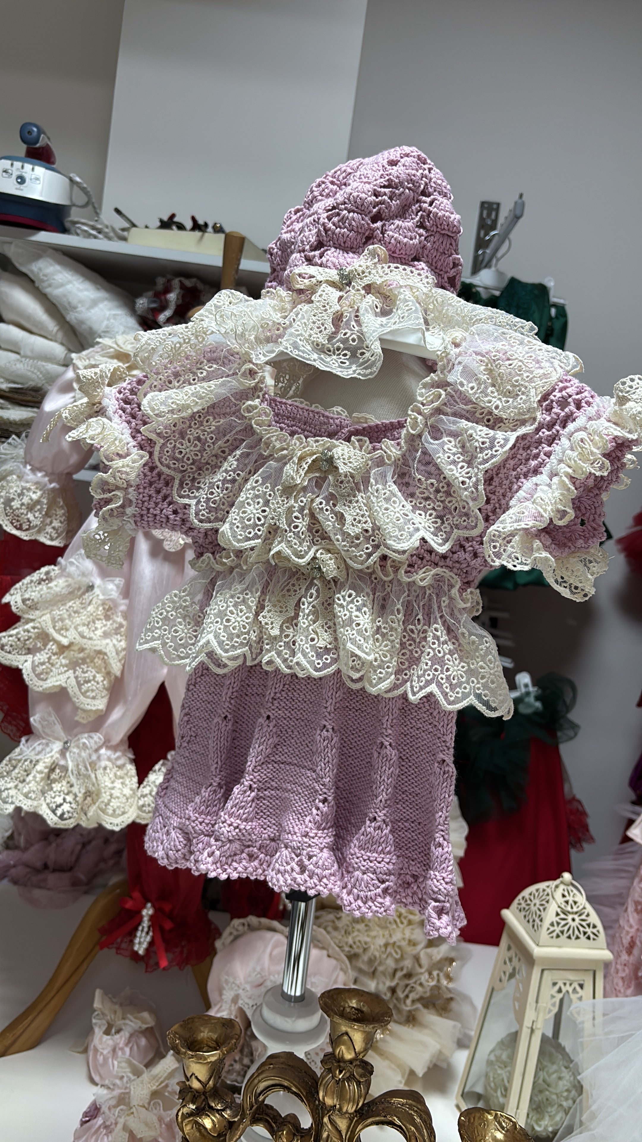 Baby Pink Knitwear Romper