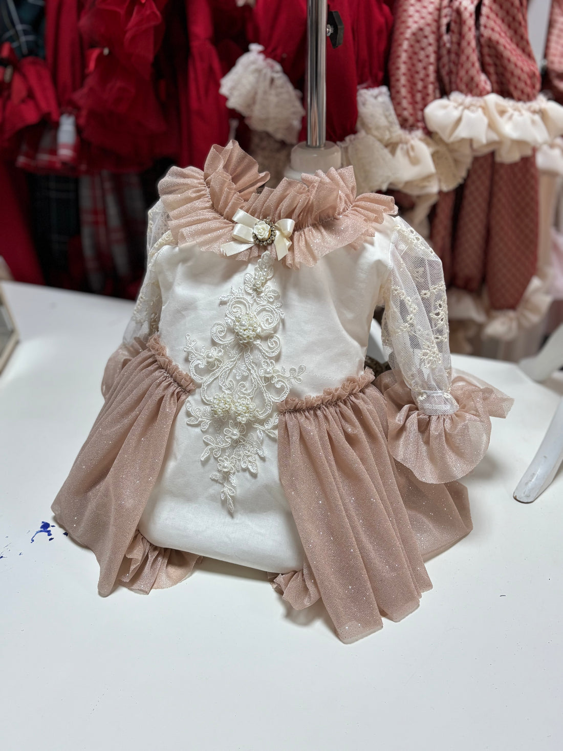 Cream Coton Pearl Romper