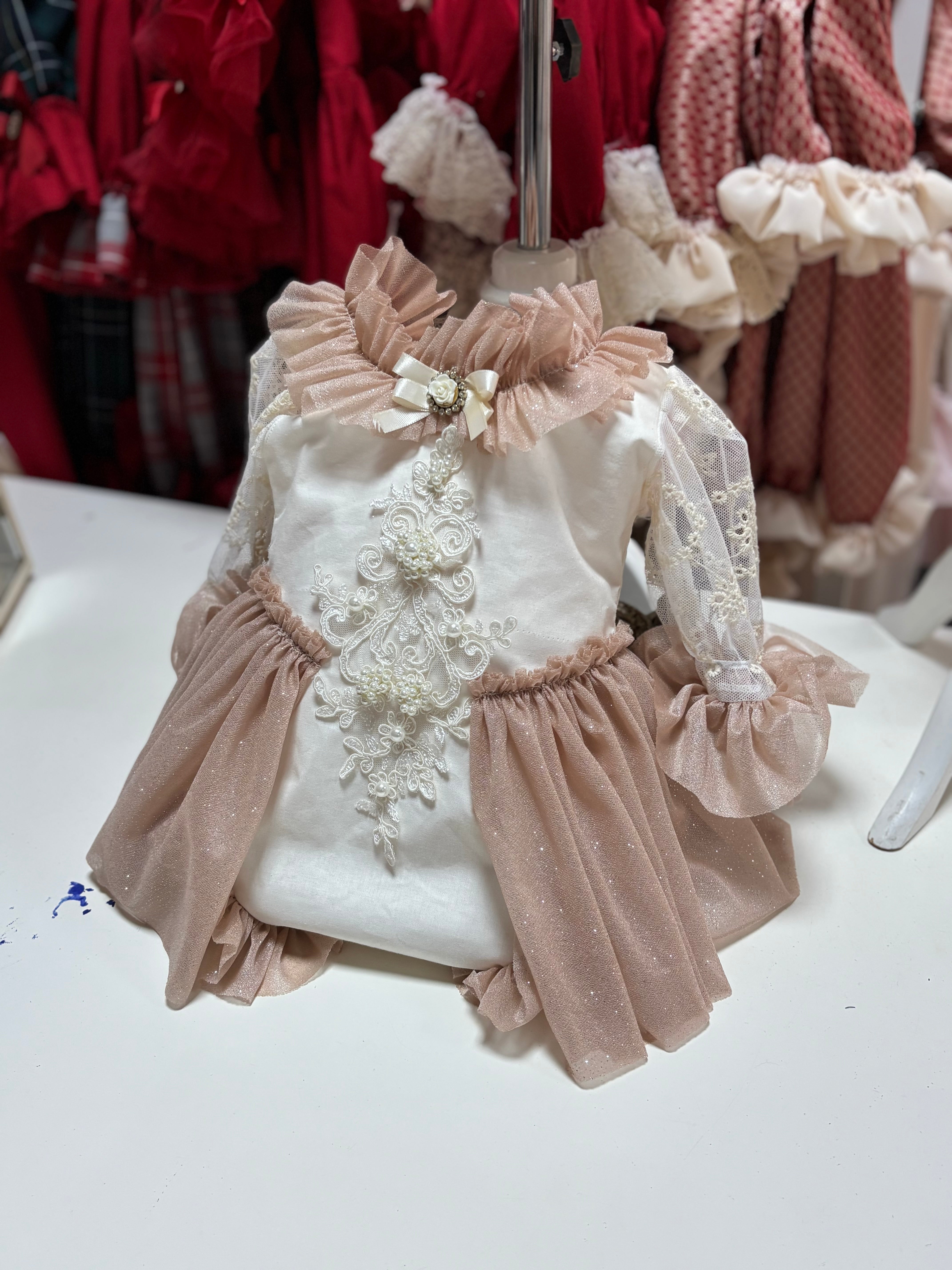 Cream Coton Pearl Romper