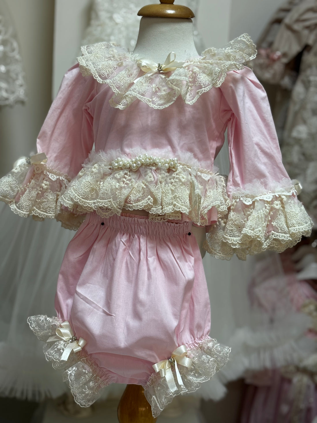 Pink girl two pieces outfıt