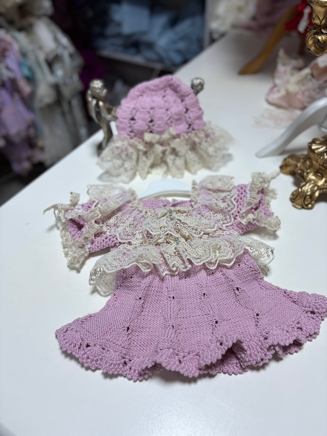 Baby Pink Knitwear Romper