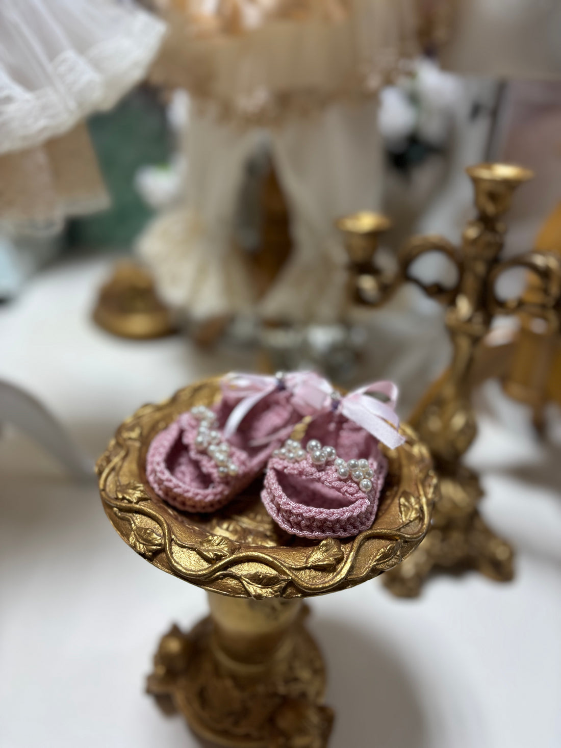 Pink Baby Girl Knitwear Shoes