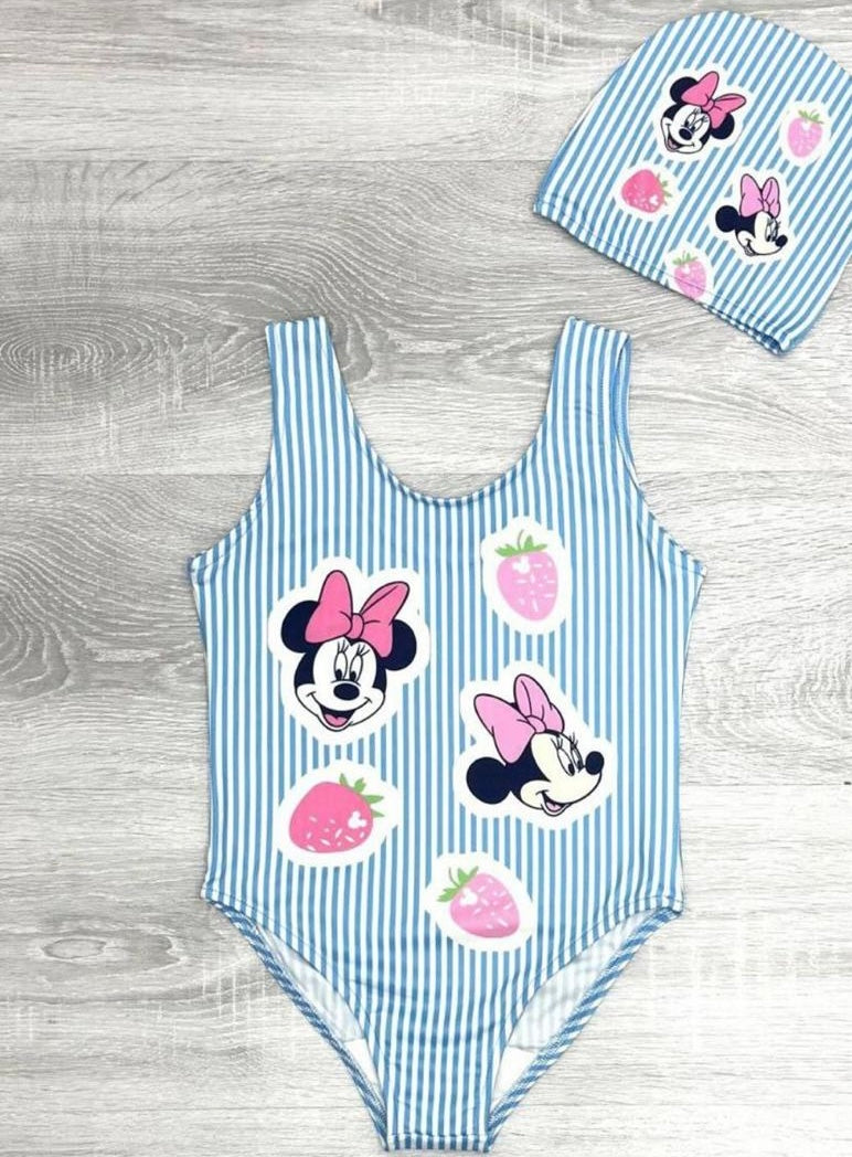 Girl Swimsuit And Bonnet