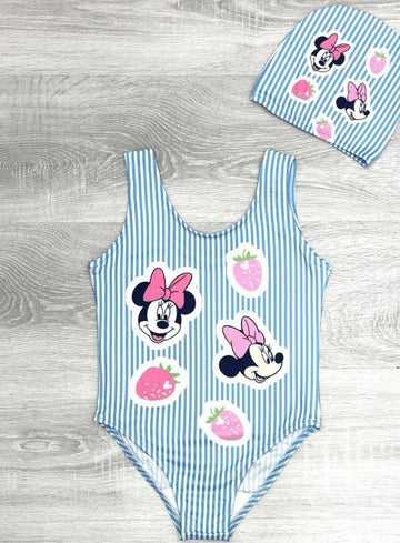 Girl Swimsuit And Bonnet