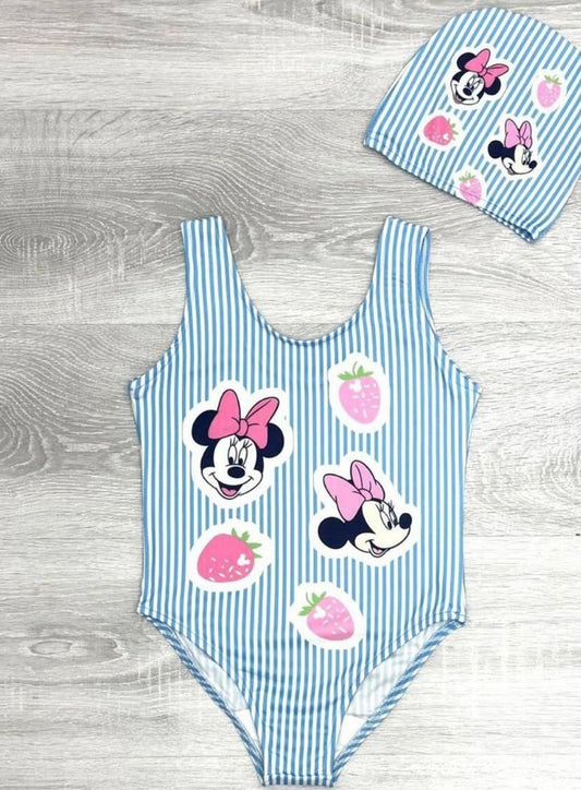 Girl Swimsuit And Bonnet
