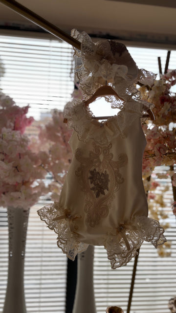 Cream vintage romper and vintage