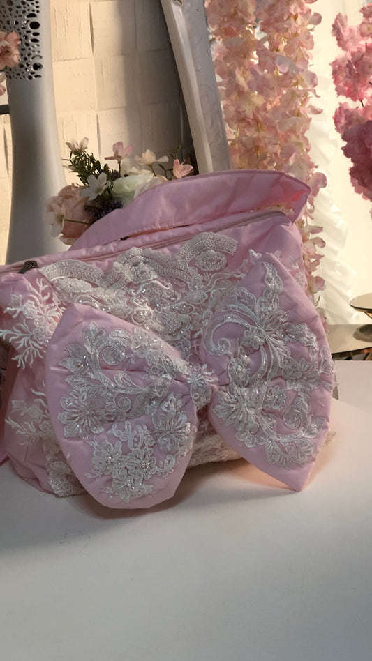 Pink diaper bag