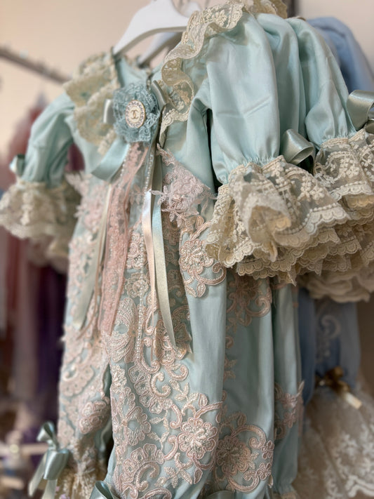 Mint blue baby jumpsuit