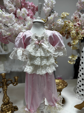 pink baby two pieces outfit