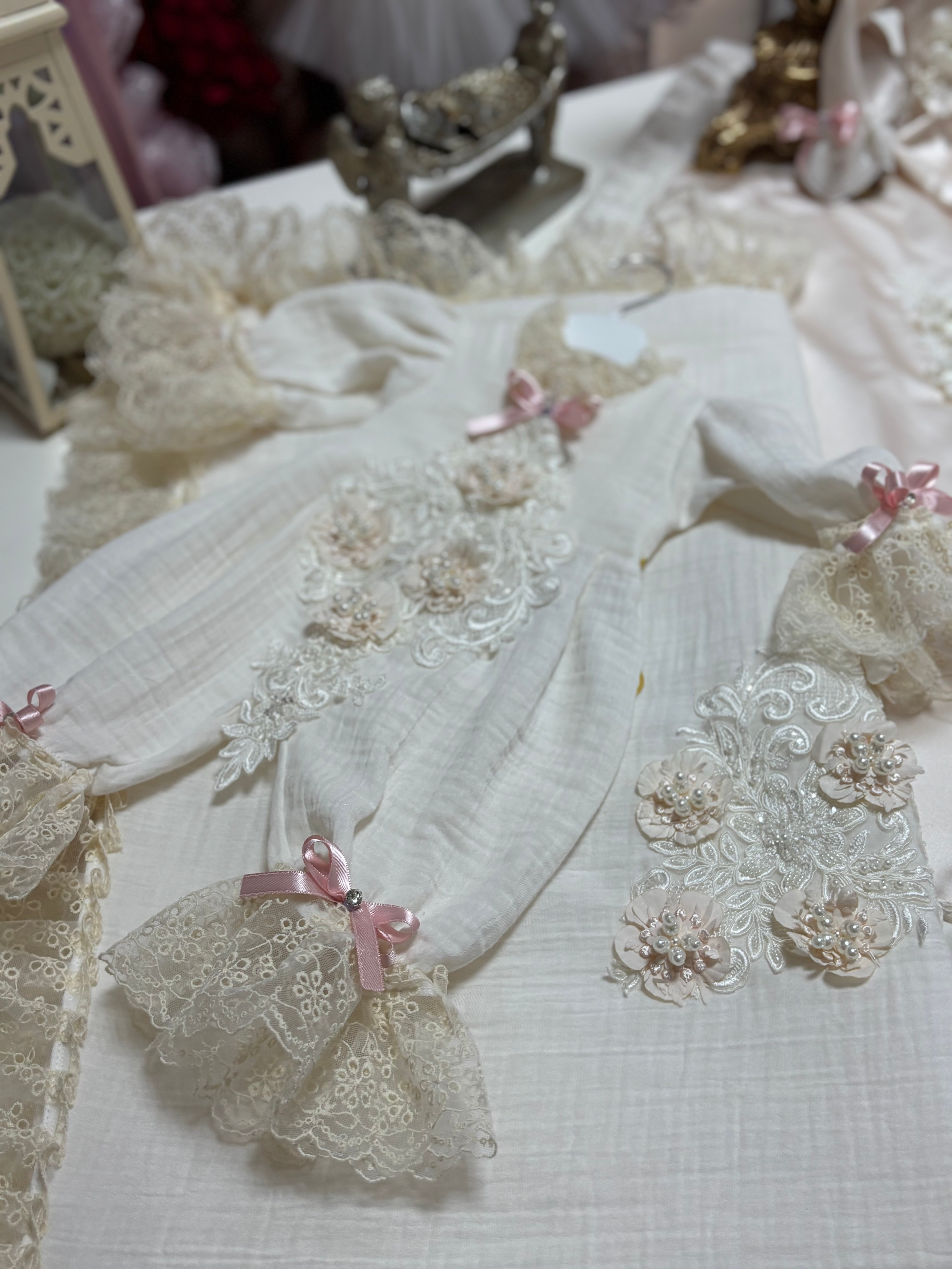 Baby Coton Fabric Jumpsuit And Blankent