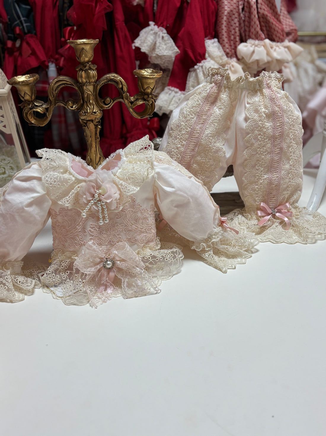 Cream Coton Fabric Amazing Blouse And Pants