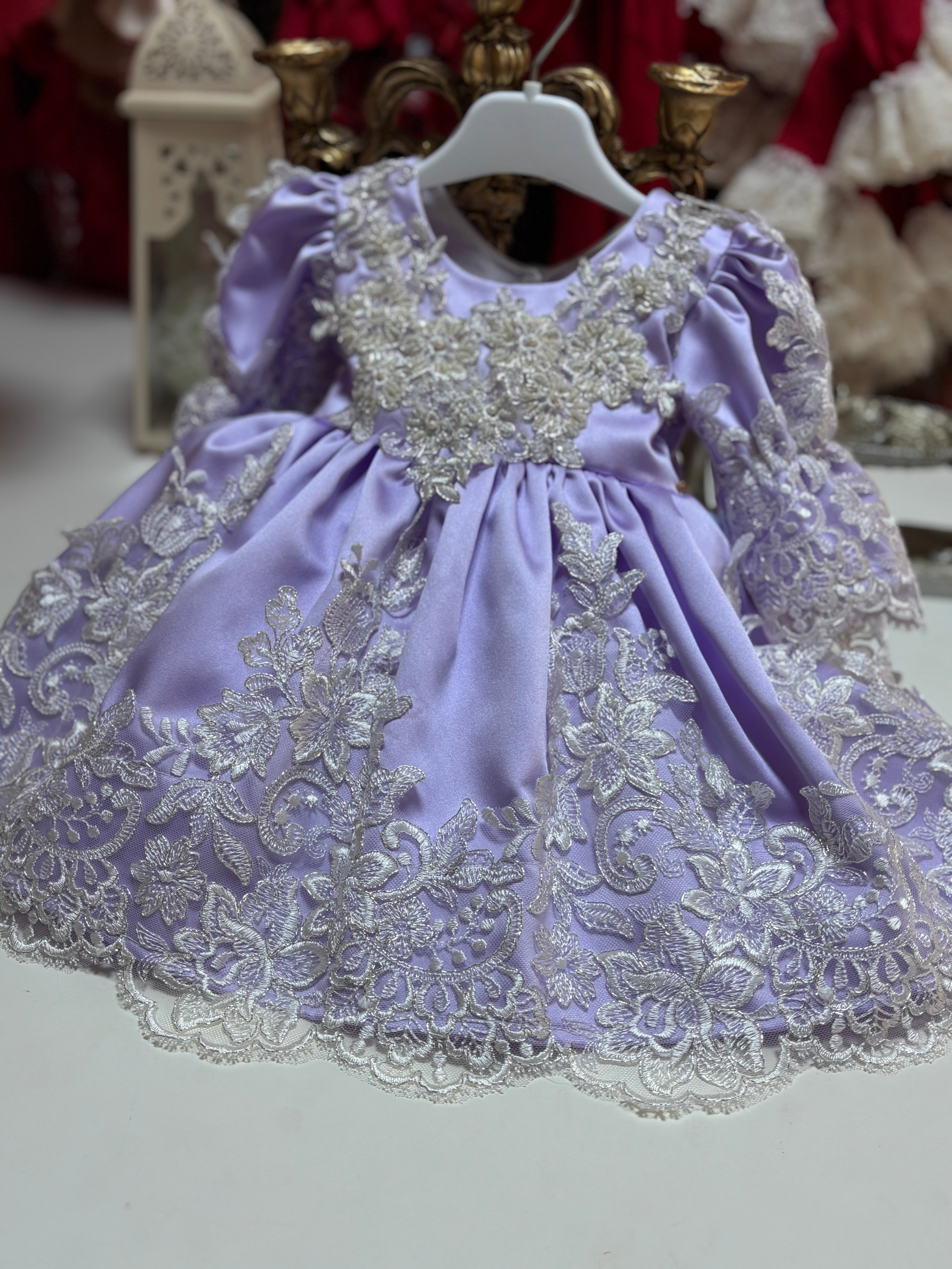 Lilac RhinestoneAppliqué  Dresses
