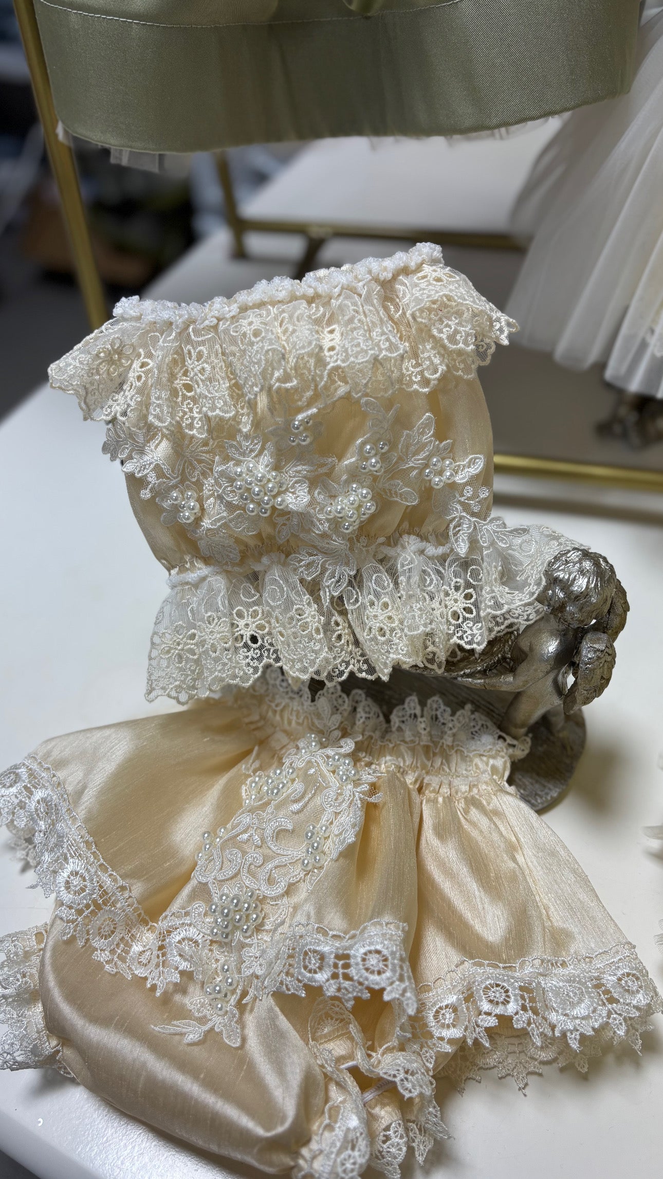 Yellow Silk Fabric Shoert And Straplez Blouse