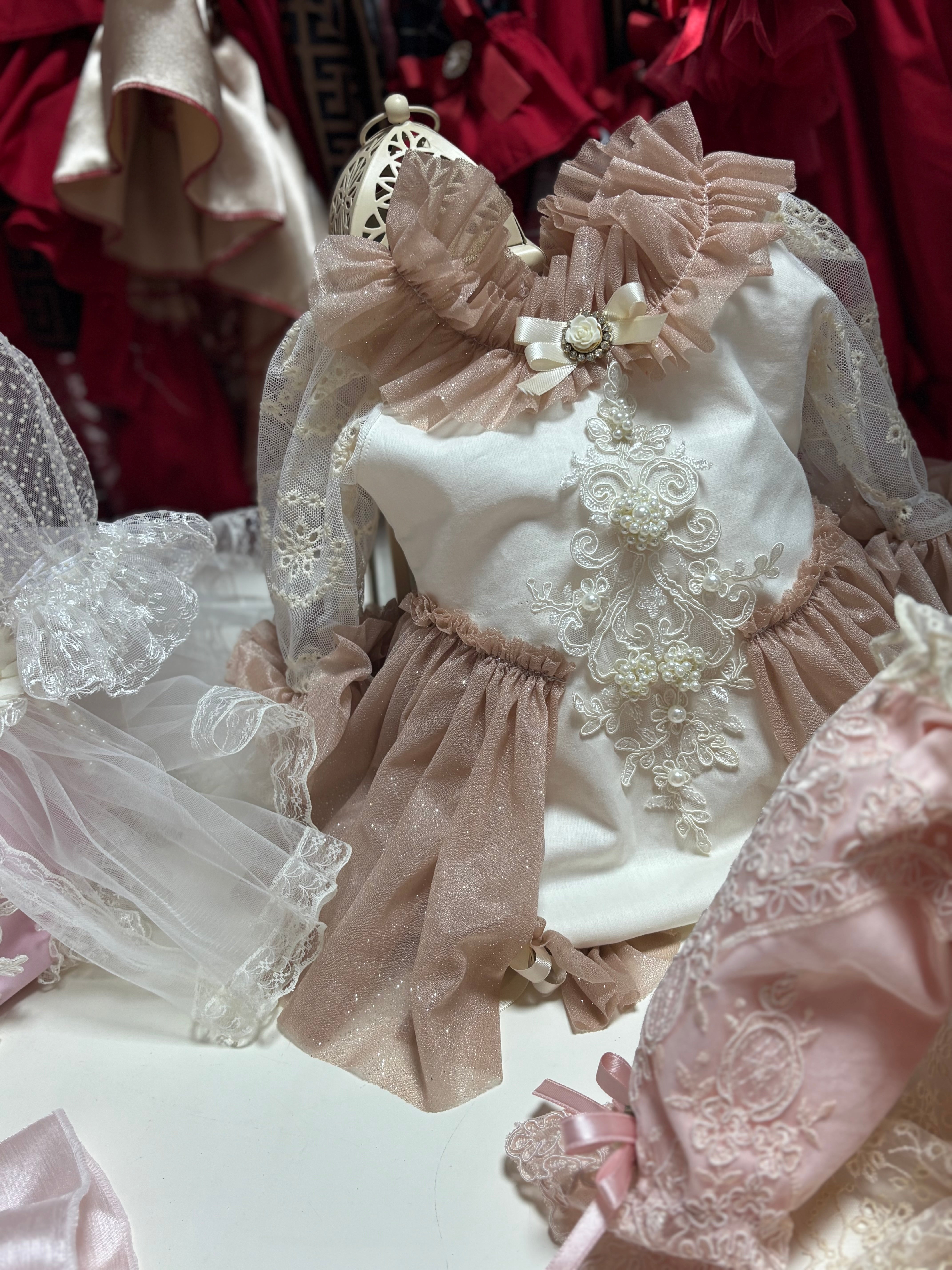 Cream Coton Pearl Romper