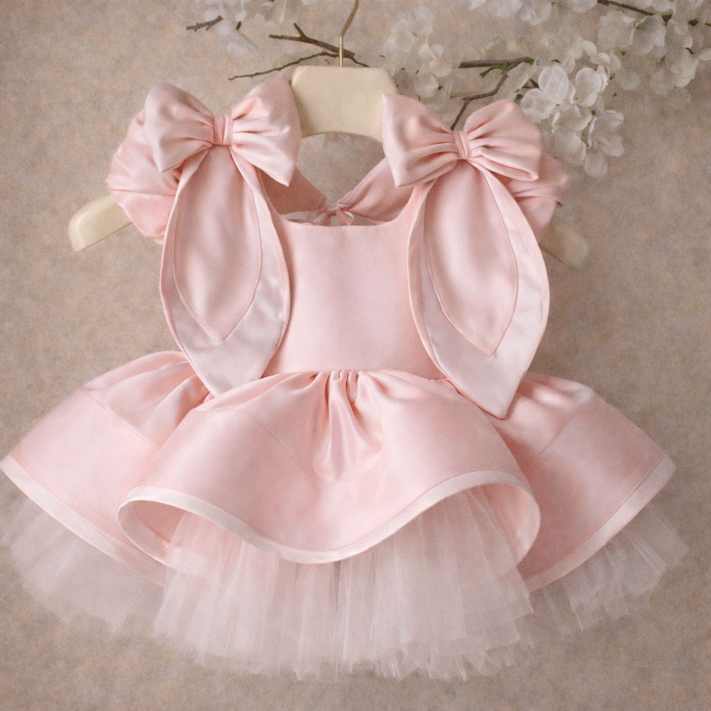 Pink Bunny Easter Funny Girl Dresses