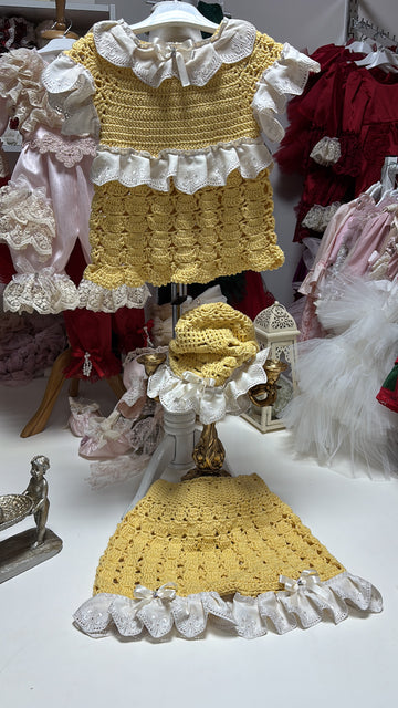 Baby Knitwear Clothing And Bonnet