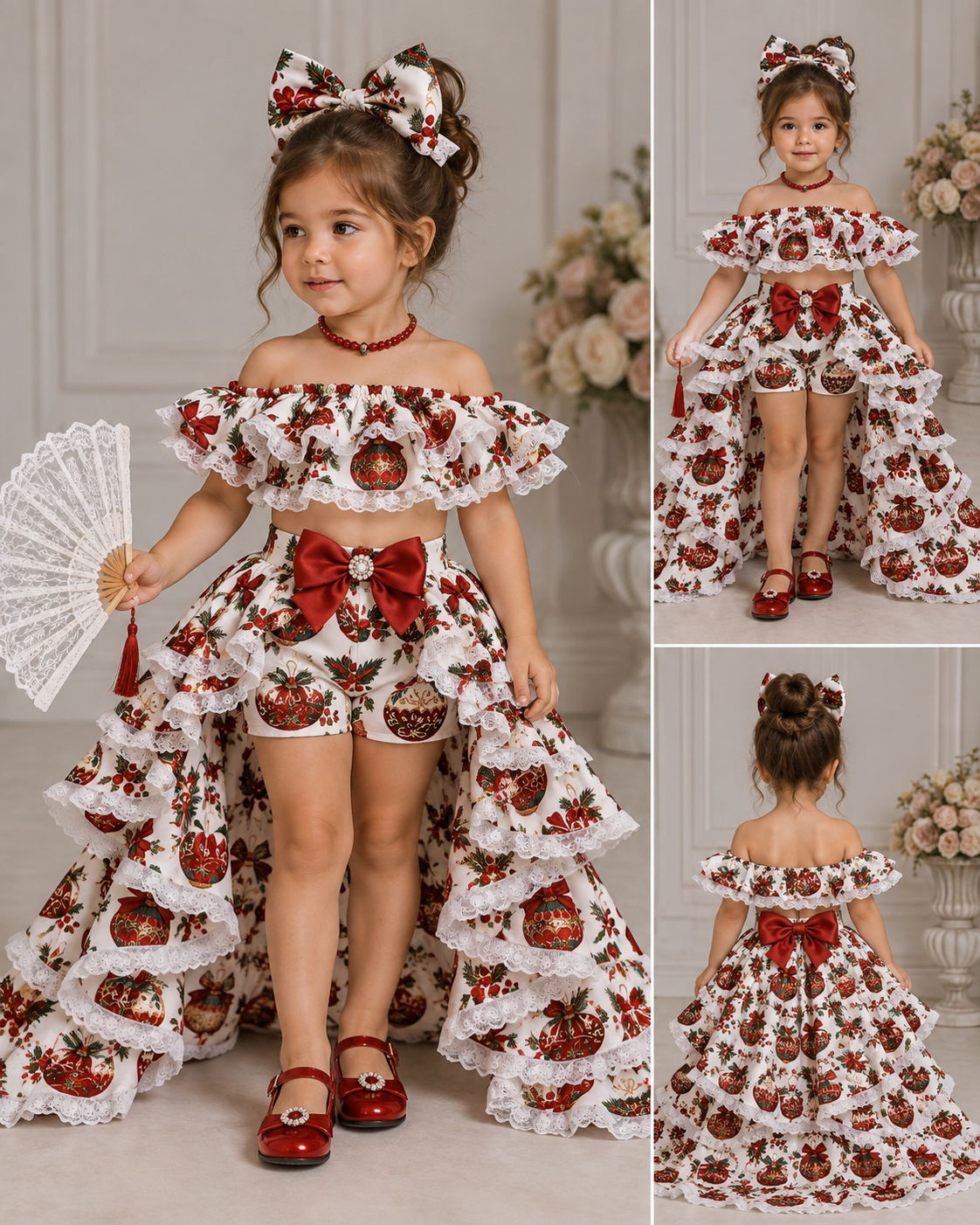 Christmas girl two pieces outfit