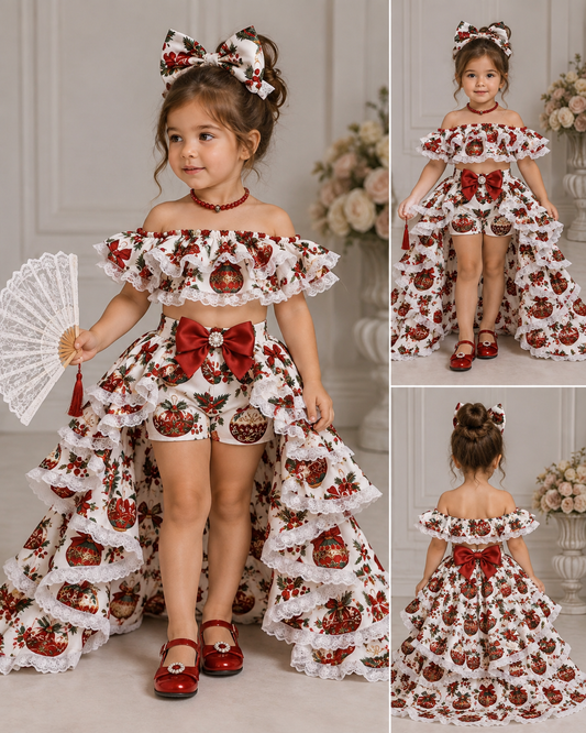 Christmas girl two pieces outfit