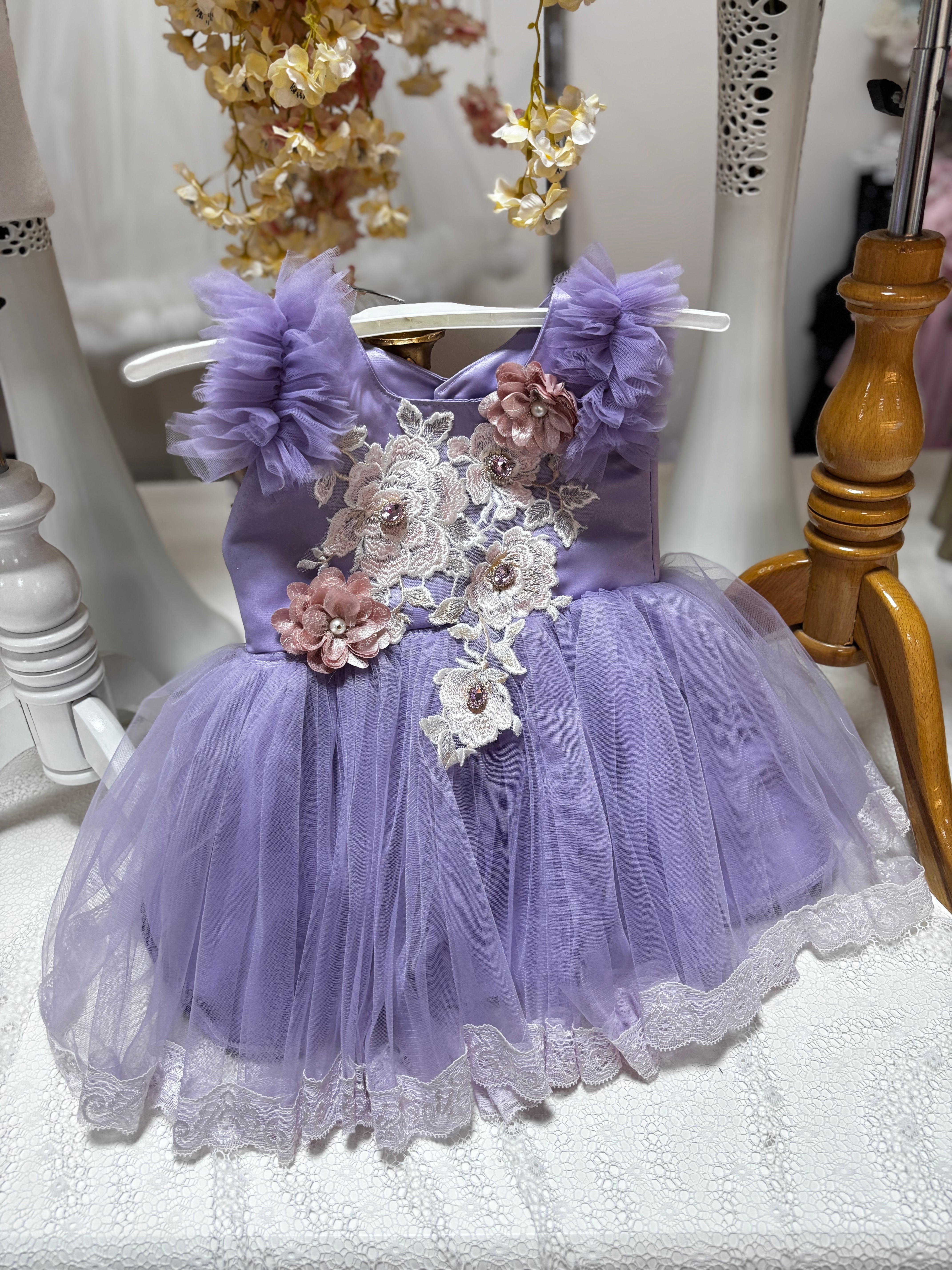 Lilac puffy Dress