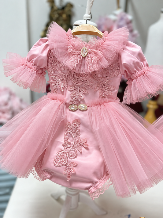 Pink holiday romper