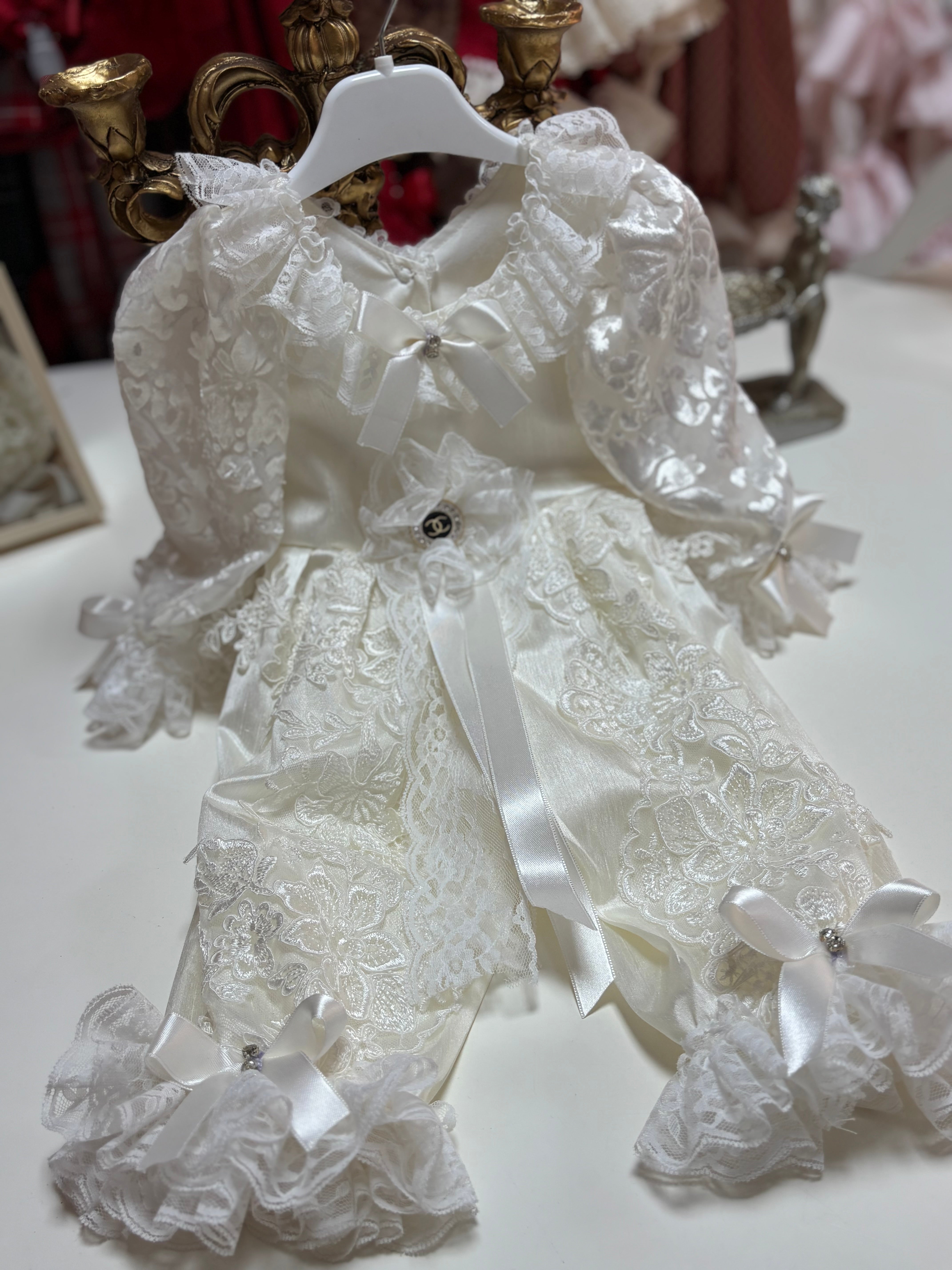 Cream France Lace Baby Jumpsuit