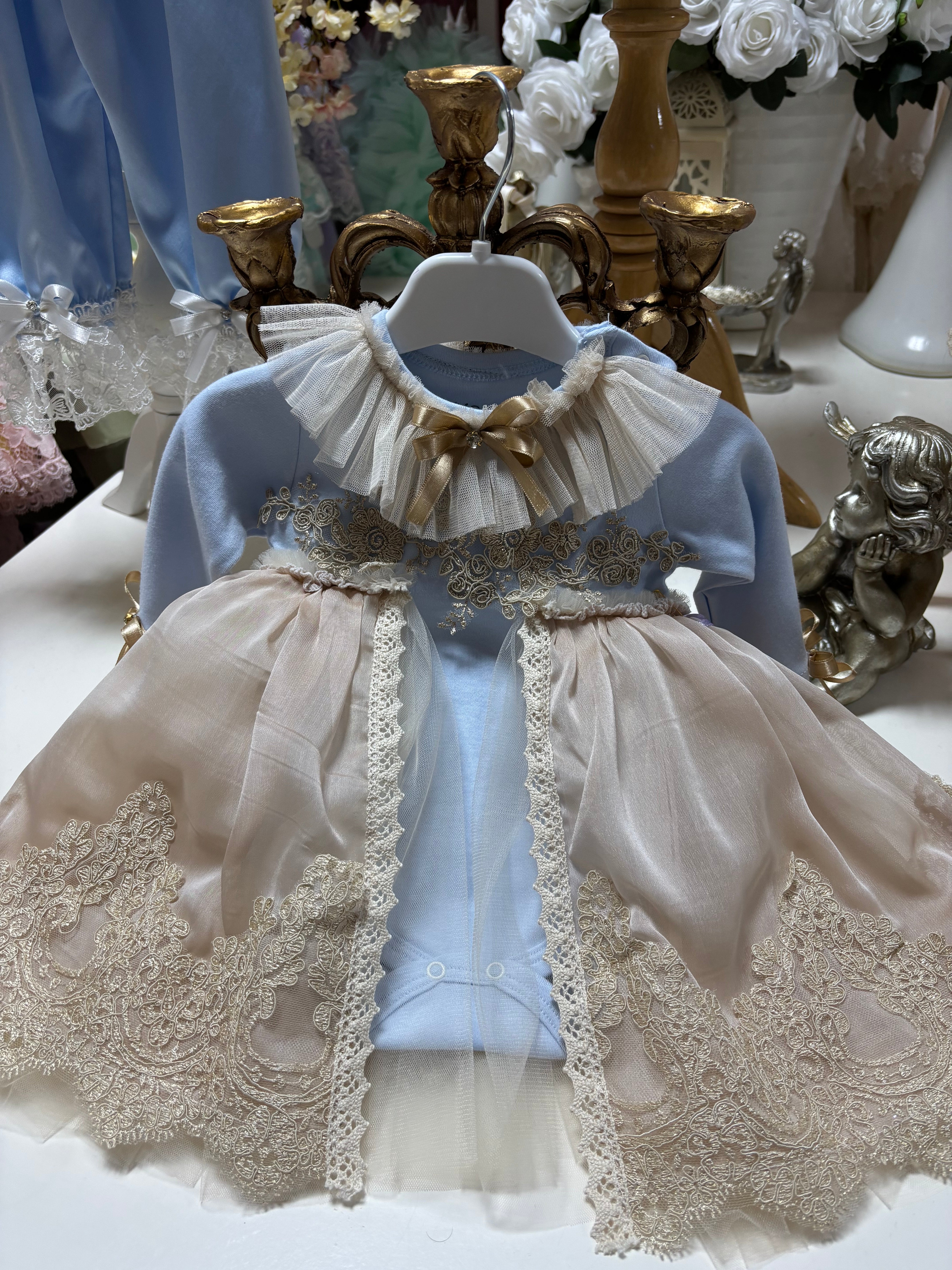 Blue Coton Baby Short Dress