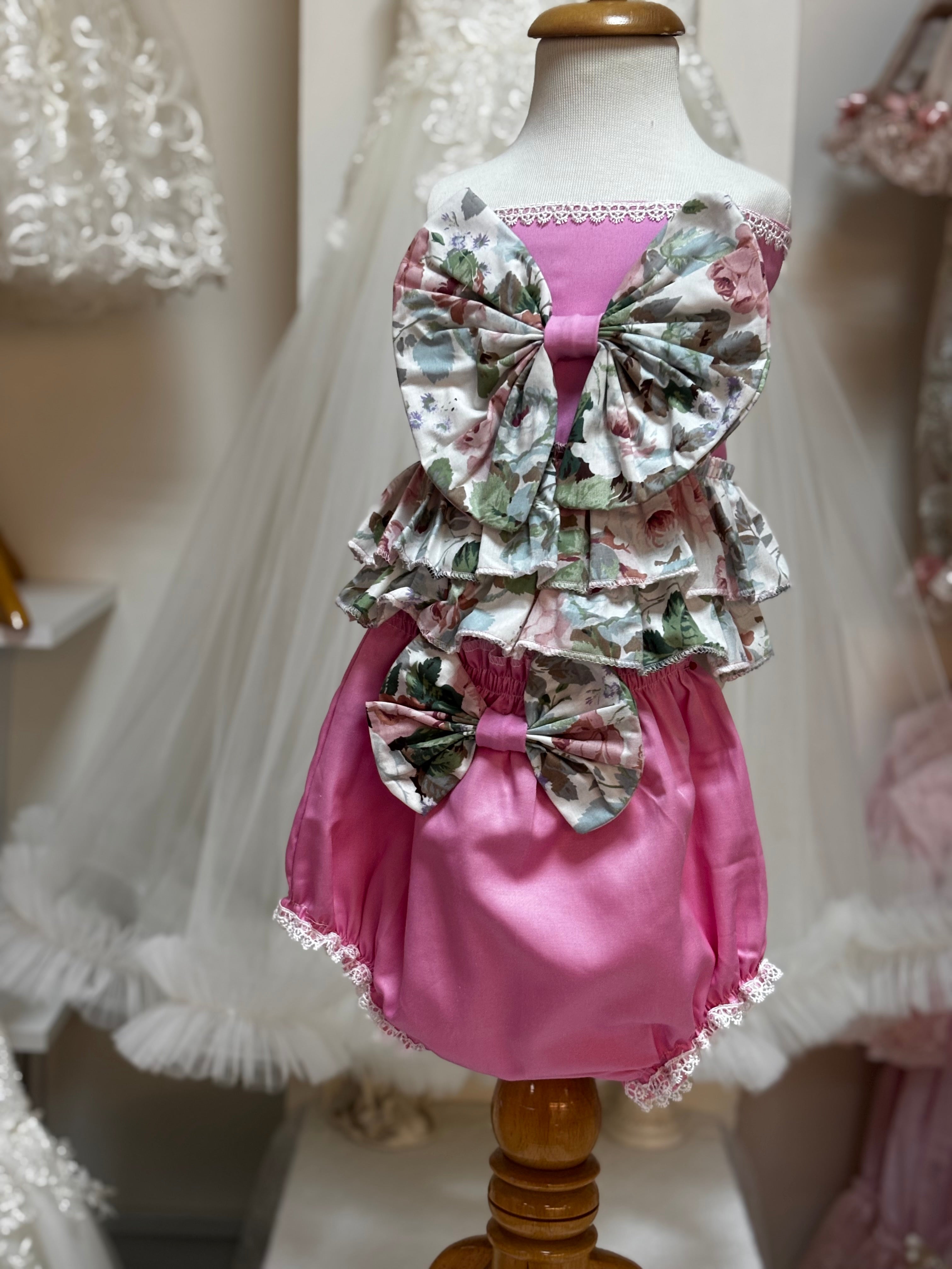 Hot pink girl toddler outfit
