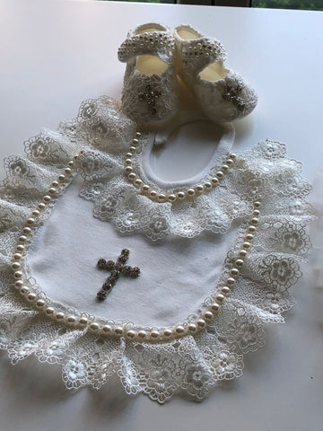 Baby apron and shoes