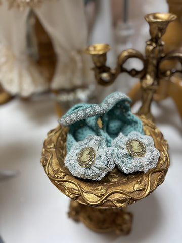 Blue Baby Girl Knitwear Shoes