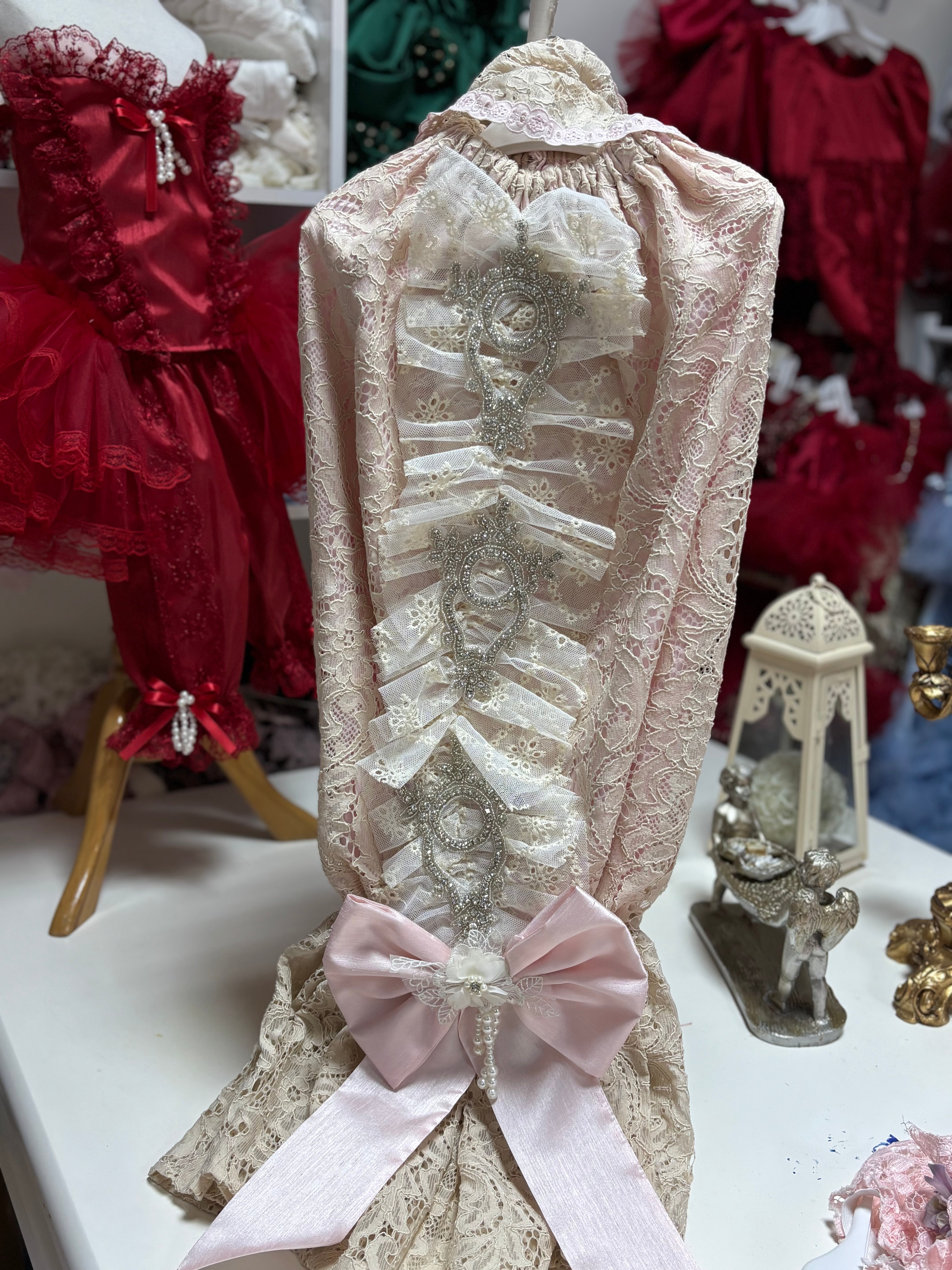 Pink Lace Baby Cocoon