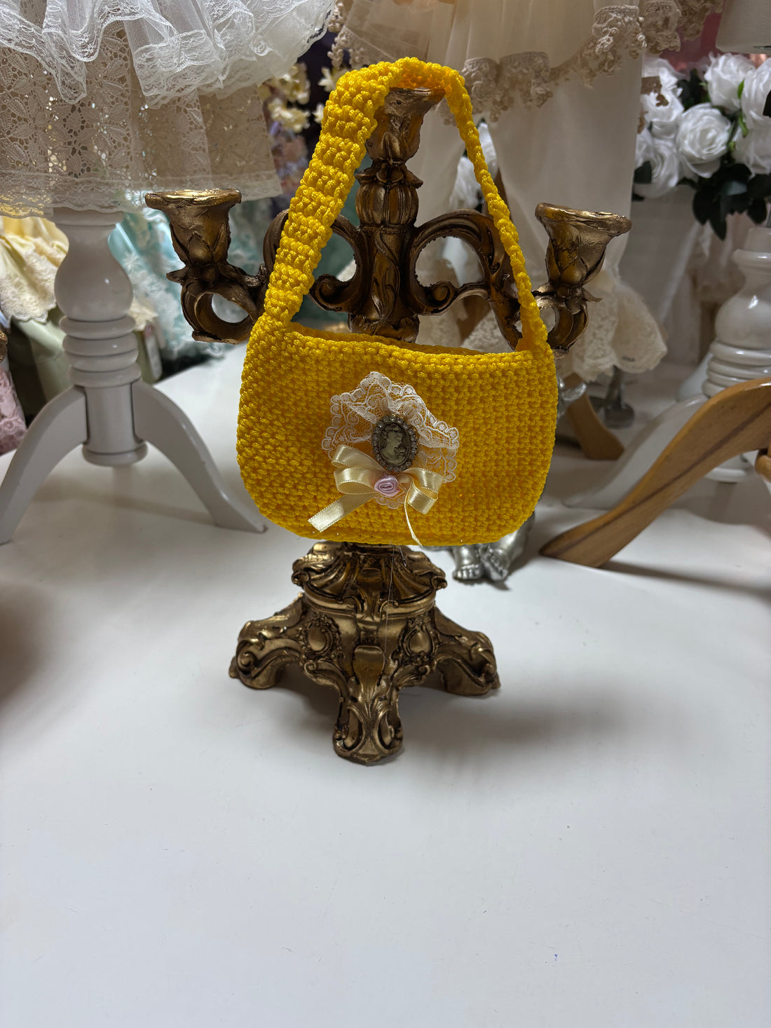 Yellow Baby Girl Knitwear Bag