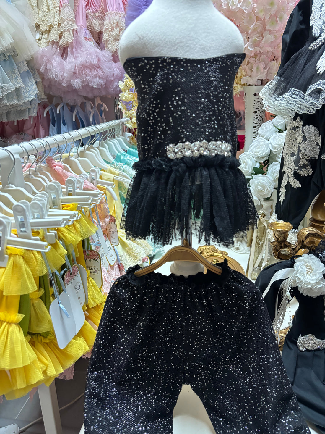 Black Two Pieces Outfits Girl Toddler