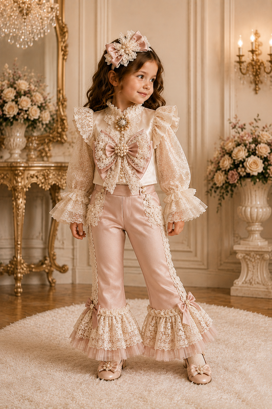 Amazing girl vintage pants and blouse