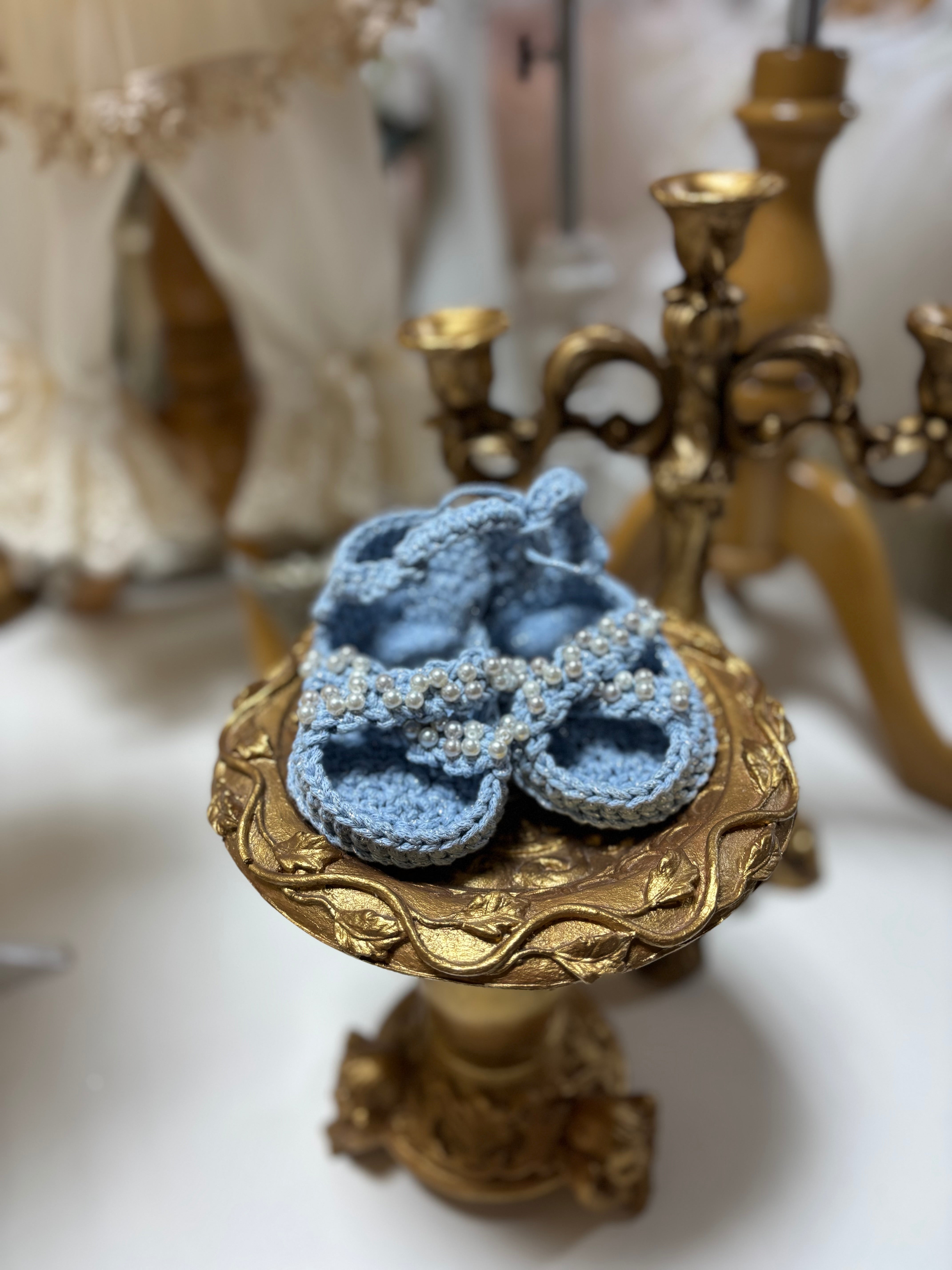 Blue Baby Girl Knitwear Shoes