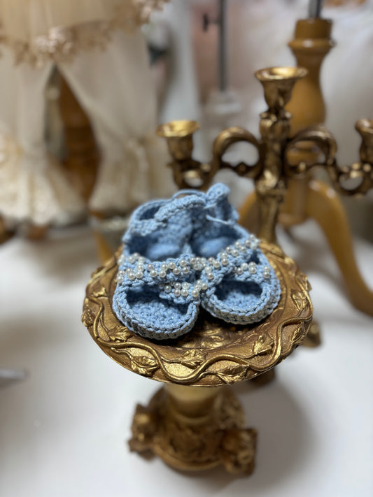 Blue Baby Girl Knitwear Shoes