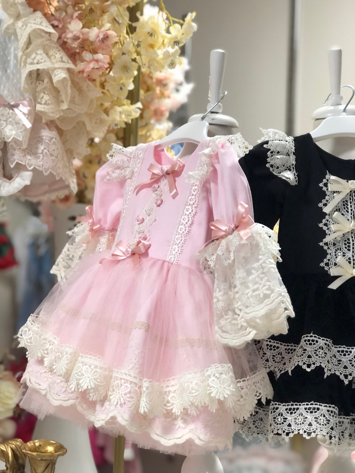 Pink puffy dress