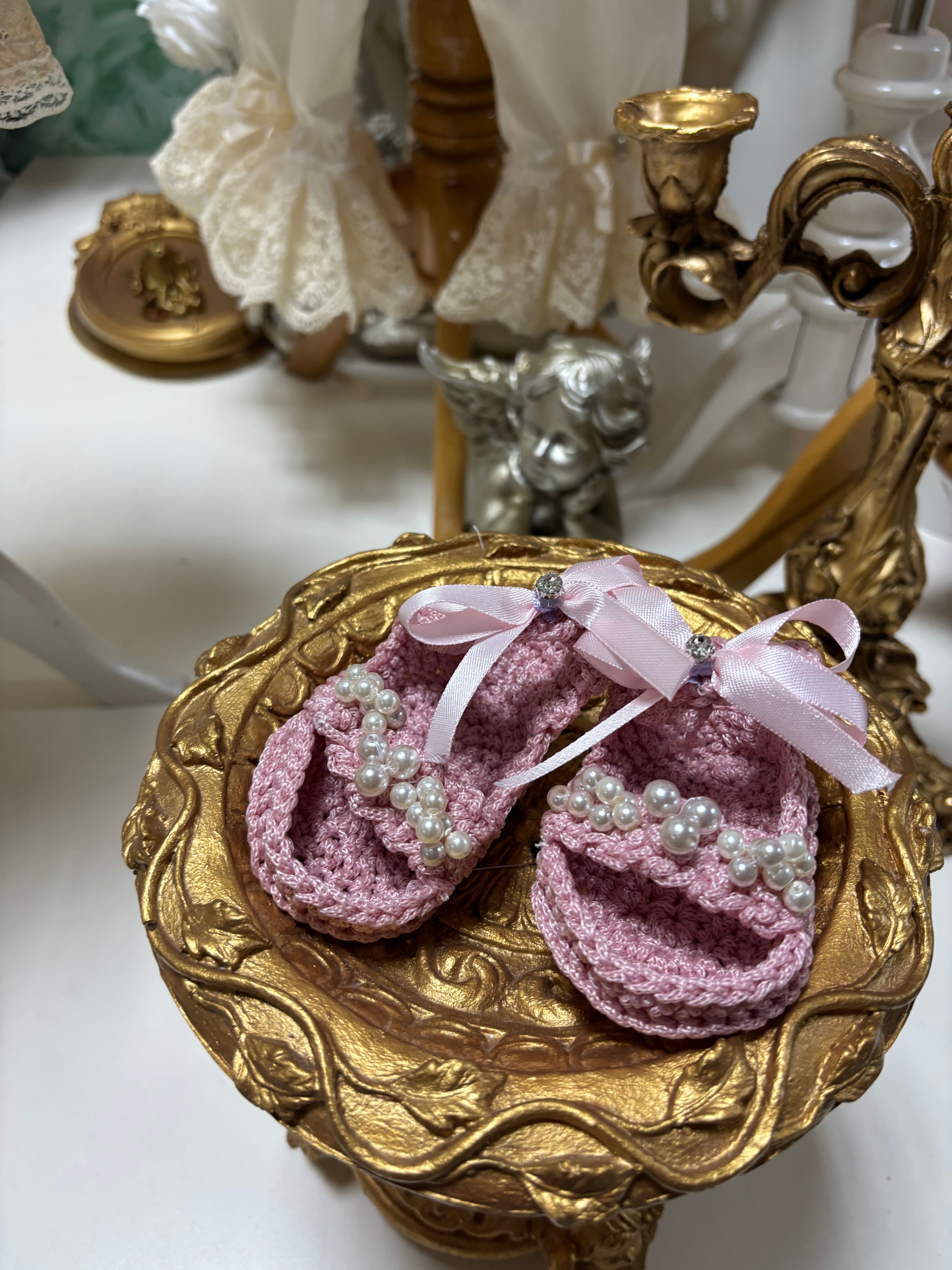 Pink Baby Girl Knitwear Shoes
