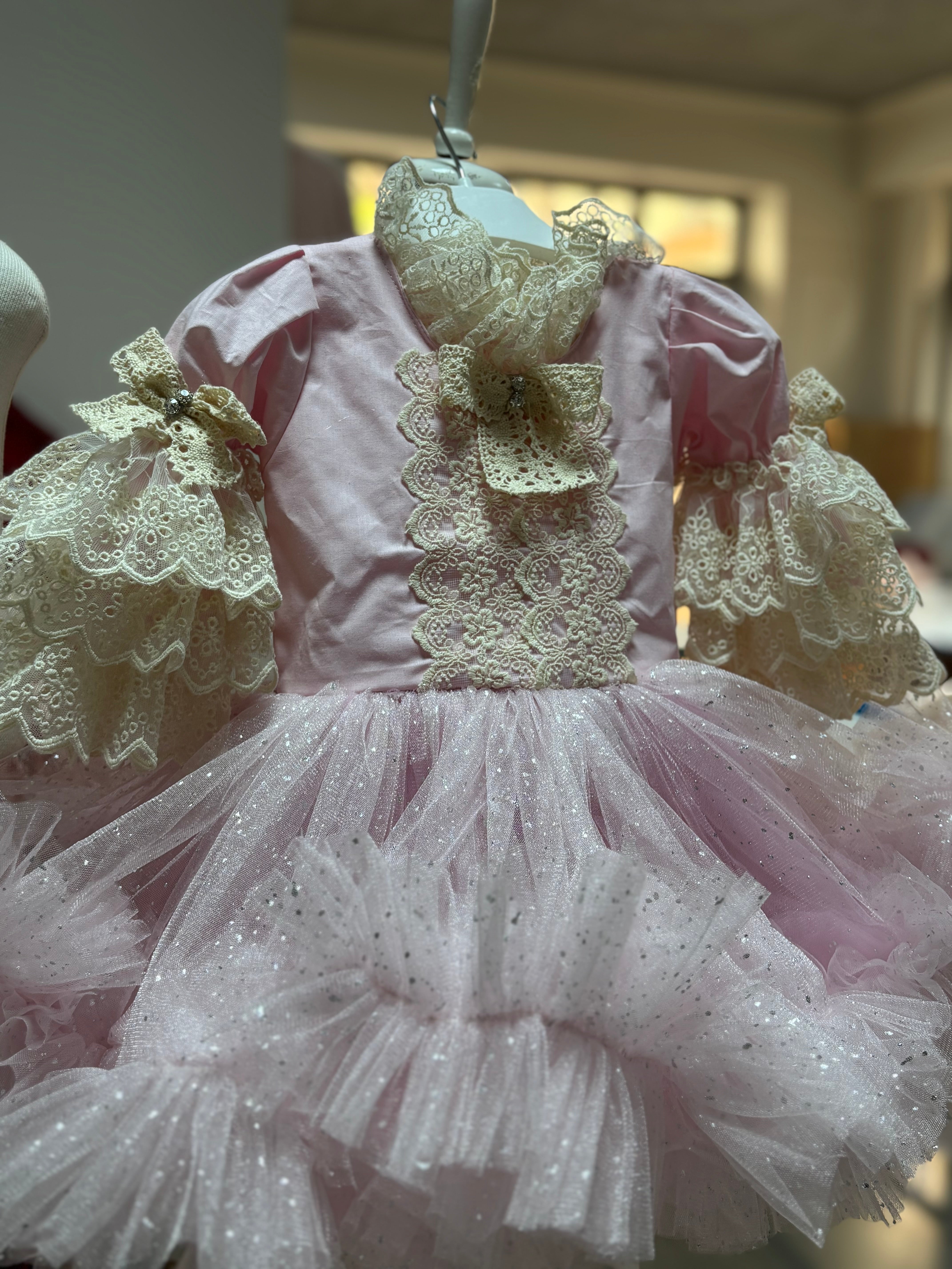 Pink Puffy Short Funny Dresses