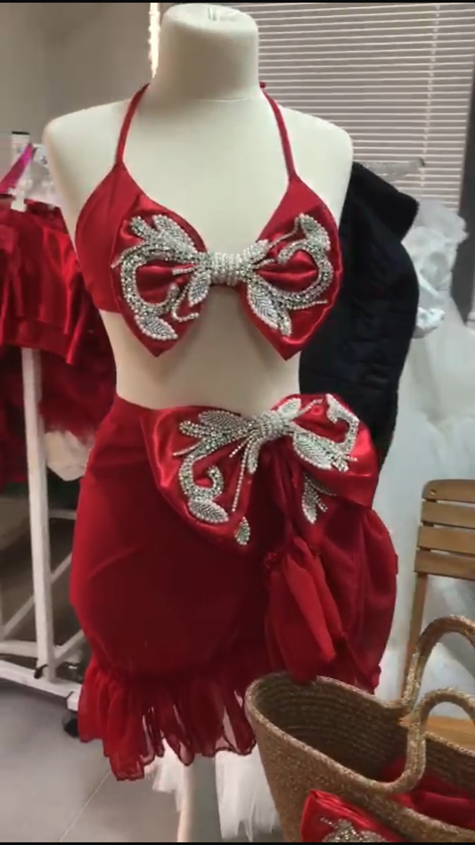 Red swimsuit