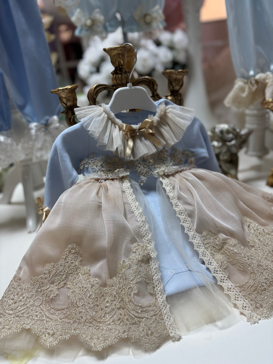 Blue Coton Baby Short Dress