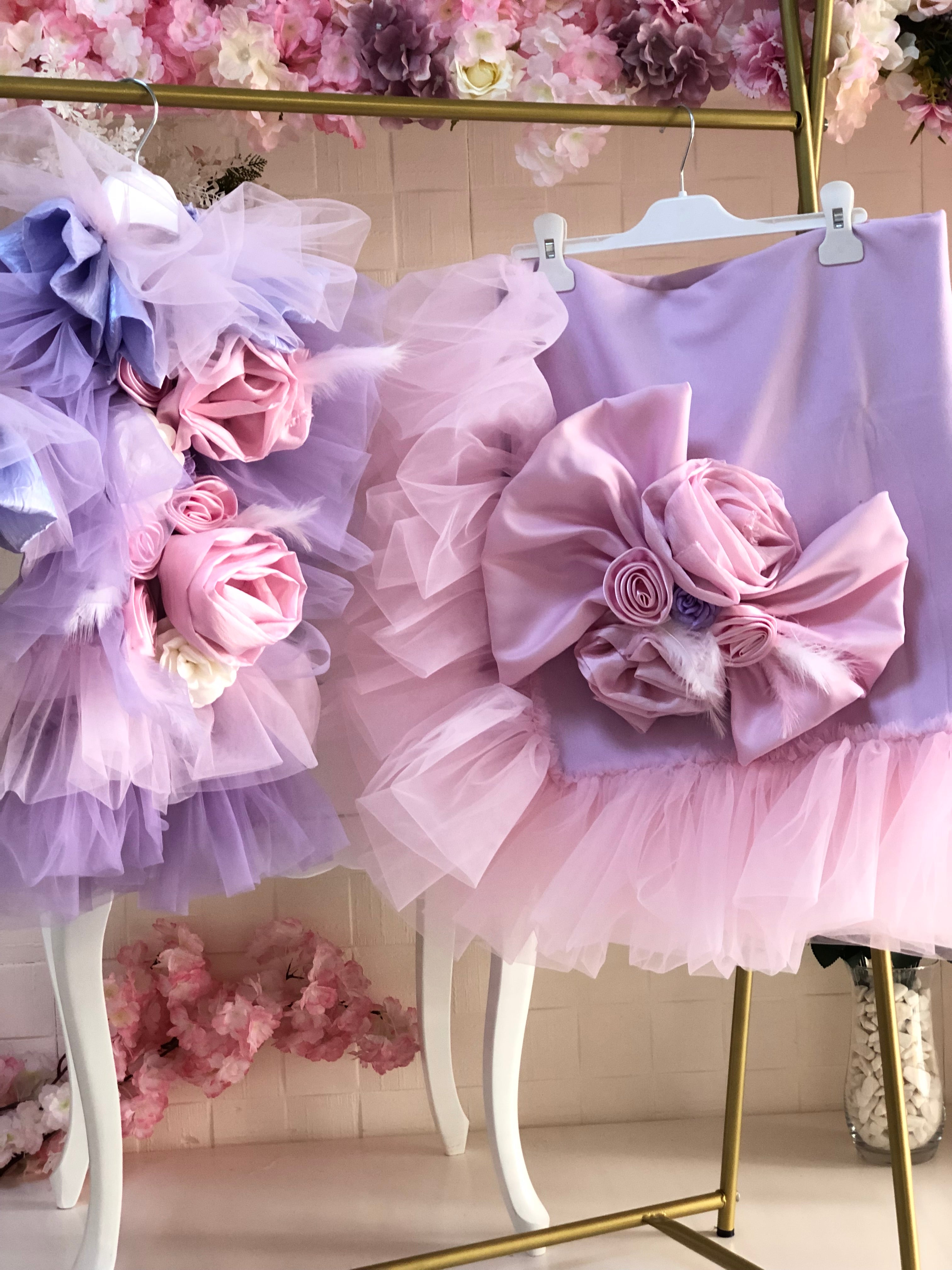 Lilac Baby Newborn 3month to 6month Coton Flowers Jumpsuit Hat Blankent Set