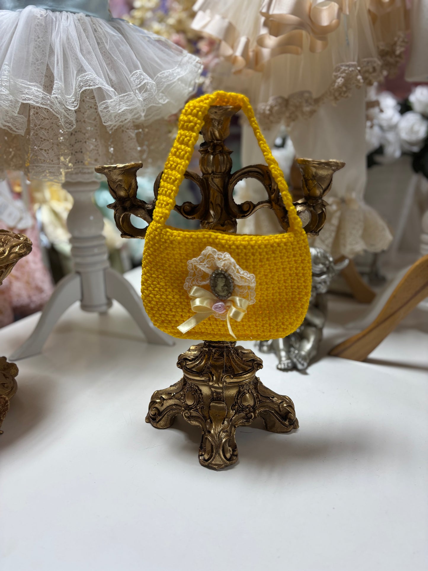 Yellow Baby Girl Knitwear Bag