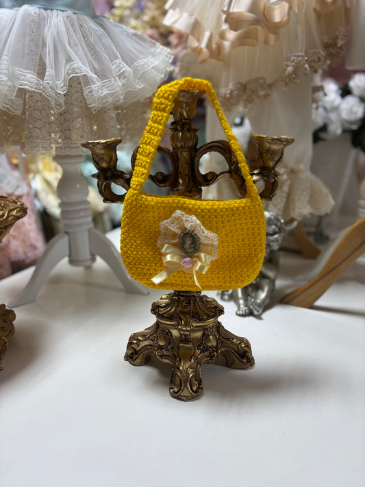 Yellow Baby Girl Knitwear Bag