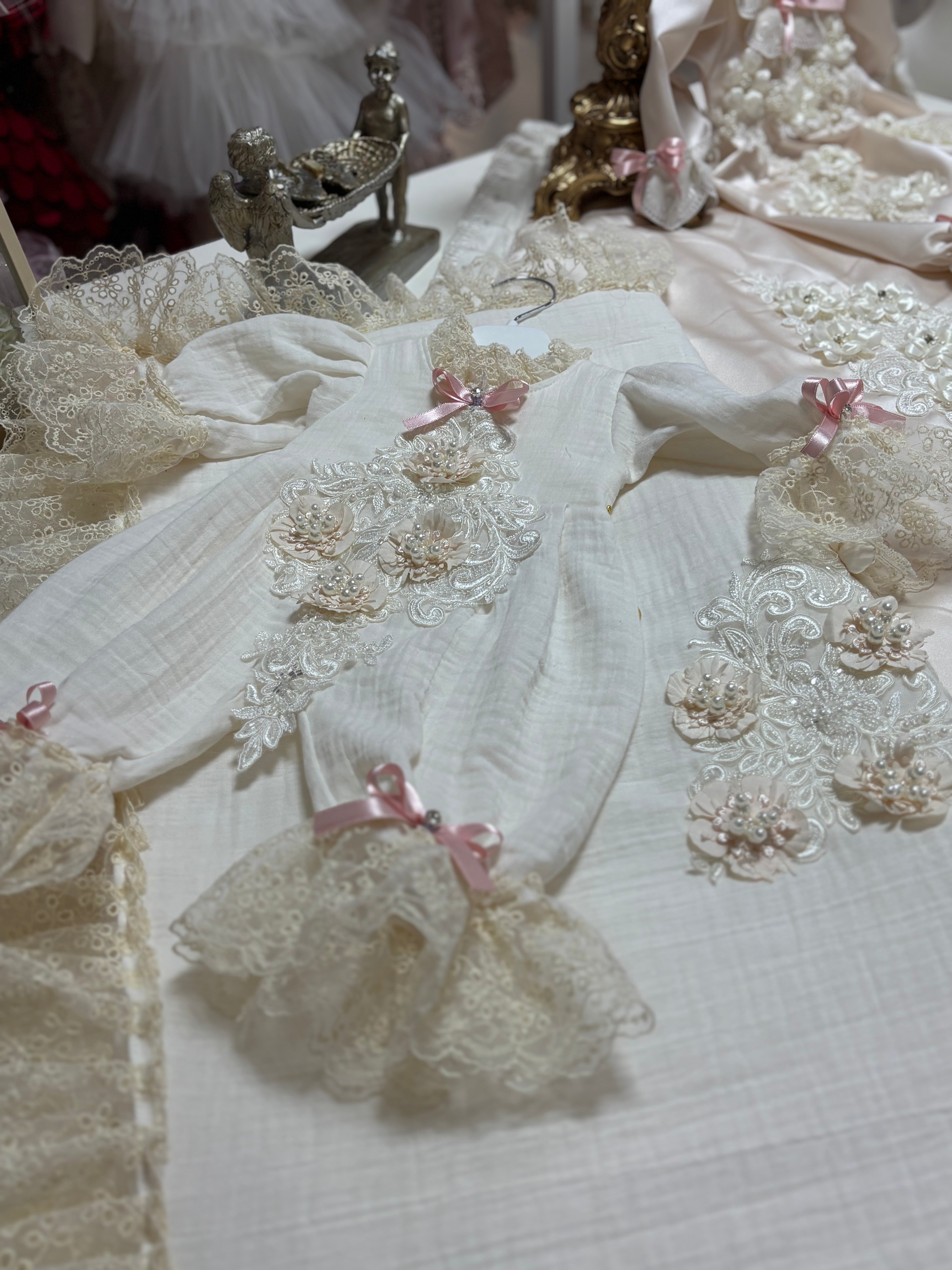 Baby Coton Fabric Jumpsuit And Blankent