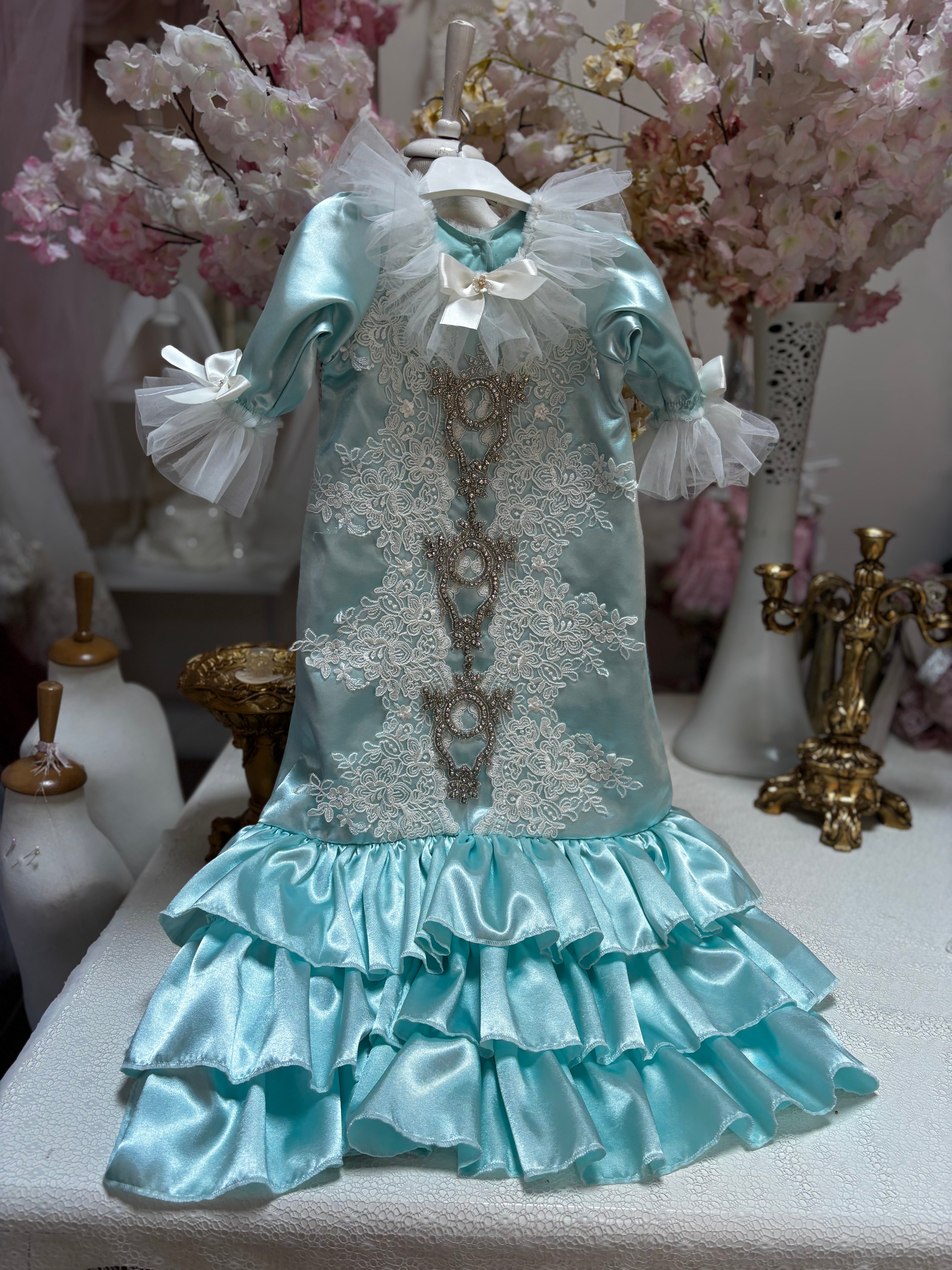 Baby gown and hair bow