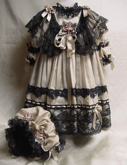 Mydiara Victorian baby and girl dress and bonnet