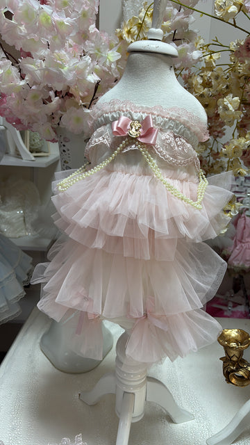 Cream two pieces baby and girl outfit
